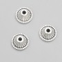 Findings Cord End Cap silver metal colour, diameter 10x5(+/-)mm pack -20g 30(+/-)pcs