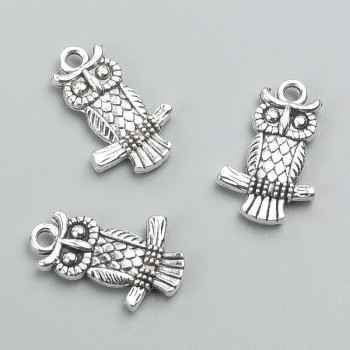 Findings Pendant Owl 20x13mm pack of 14pcs +/- 20g