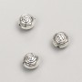 Bead insert findings, diameter 7x6mm, pack 20g, 23pcs+/- metal colour "silver"