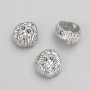 Bead insert findings Lion, diameter 13x12x9mm, pack 20g, 13pcs+/- metal colour "silver"