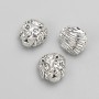 Bead insert findings Lion, diameter 12x11x8mm, pack 20g, 9pcs+/- metal colour "silver"