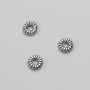Bead insert findings, diameter 6x2mm, pack 20g, 107pcs+/- metal colour "silver"