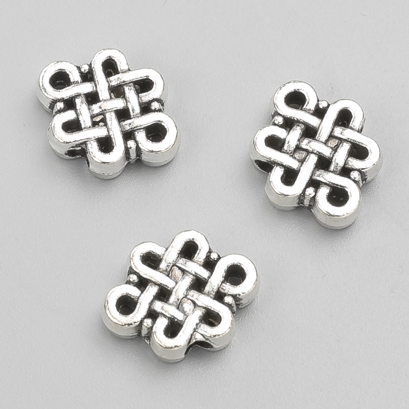 Bead insert findings, diameter 16x12x4mm, pack 20g, 9pcs+/- metal colour "silver"