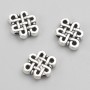 Bead insert findings, diameter 16x12x4mm, pack 20g, 9pcs+/- metal colour "silver"