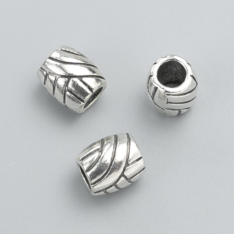 Bead insert findings, diameter 9x8mm, pack 20g, 12pcs+/- metal colour "silver"