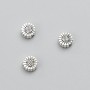 Jewellery Findings Flower Bead Spacer, Diameter 6x3mm, Pack 20g, 66(+-)pcs, Silver Metal Colour