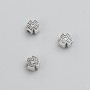 Cross Bead Spacer findings, diameter 5.5x5.5x4mm, hole diameter 1.9mm+/- pack 20g, 45pcs+/- metal colour "silver"