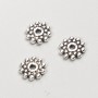 Jewellery Findings Bead Insert, 8x2mm, 20g Pack, 55pcs+/-, Silver Metal Colour