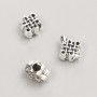 Jewellery Findings Bead Insert, 8x7x5mm, 20g Pack, 30pcs+/-, Silver Metal Colour