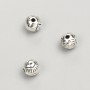 Findings Bead Insert, diameter 6mm, pack 20g, 31pcs+/- metal colour "silver"