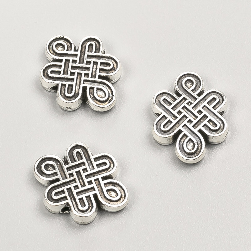 Findings Bead Insert, diameter 17x13x3mm, pack 20g, 11pcs+/- metal colour "silver"