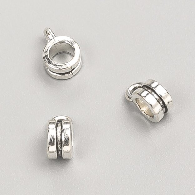 Findings Bail Holder, Diameter 6×4×9mm, Hole d-3.7mm, Pack 20g +/- 53pcs