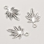 Jewellery Findings Hemp Leaf Pendant, 19x13mm, 26pcs+/- Pack, 20g