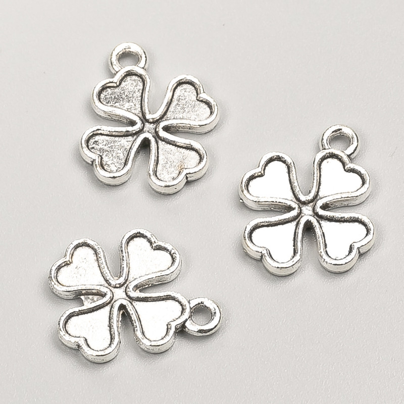 Jewellery Findings Clover Pendant, 18x15mm, 17pcs+/- Pack, 20g