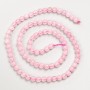 Beads Pink Quartz Natural Stone Smooth Round, Diameter 4.5mm+/-, Length 38cm+/- on Thread