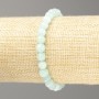 Amazonite Bracelet, Natural Stone Smooth Round Beads, Diameter 6.5mm+/-, Length 18cm on Elastic