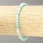 Amazonite Bracelet, Natural Stone Faceted Cube, Diameter 4.5mm+/-, Length 18cm on Elastic
