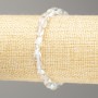 Opal Glass Chameleon Bracelet, tumbled beads on elastic cord, diameter 8x6mm+/-, length 18cm