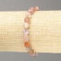Carnelian Bracelet, natural tumbled stone on elastic cord, diameter 9x7mm+/-, length 18cm