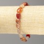 Carnelian Bracelet, natural tumbled stone on elastic cord, diameter 11x8mm+/-, length 18cm