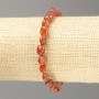 Carnelian Bracelet, natural tumbled stone on elastic cord, diameter 7x8mm+/-, length 18cm