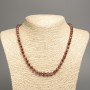 Necklace "Jasper" smooth round bead, diameter ±6mm, length ±50cm, made from white jade (synthetic, dyed)
