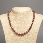 Necklace "Jasper" smooth round bead, diameter ±8mm, length ±50cm, made from white jade (synthetic, dyed)