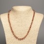 "Jasper" Necklace, smooth round beads, diameter 6mm+/-, length 50cm+/-, made from white jade stone (synthetically dyed)