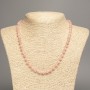 Necklace "Selenite" smooth bead, diameter 6mm+-, length 50cm+- made of white jade stone (synth. dyed)