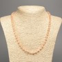 Necklace "Selenite" smooth bead, diameter 6mm+-, length 50cm+- made of white nephrite stone (synthetic dyed)
