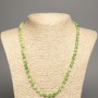 "Summer Colours" Necklace, white-green smooth bead, diameter 6mm+/-, length 50cm+/- made of white jade stone (synth. dyed)