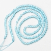 Small Synthetic Spinel Beads, Sky Blue Faceted Round, Diameter 2mm+/-, on a Thread, Length 37cm