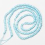 Small Synthetic Spinel Beads, Sky Blue Faceted Round, Diameter 2mm+/-, on a Thread, Length 37cm