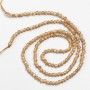 Small Synthetic Spinel Beads, Light Brown Faceted Round, Diameter 2mm+/-, on a Thread, Length 37cm