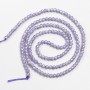 Small Synthetic Spinel Beads, Lilac Amethyst Faceted Round, Diameter 2mm+/-, on a Thread, Length 37cm