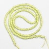 Small Synthetic Spinel Beads, Lime Yellow Faceted Round, Diameter 2mm+/-, on a Thread, Length 37cm