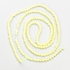 Small Synthetic Spinel Beads, Yellow Faceted Round, Diameter 2mm+/-, on a Thread, Length 37cm