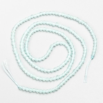 Small beads spinel (synth.) light azure faceted ball, diameter 2mm+/- on a thread, length 37cm