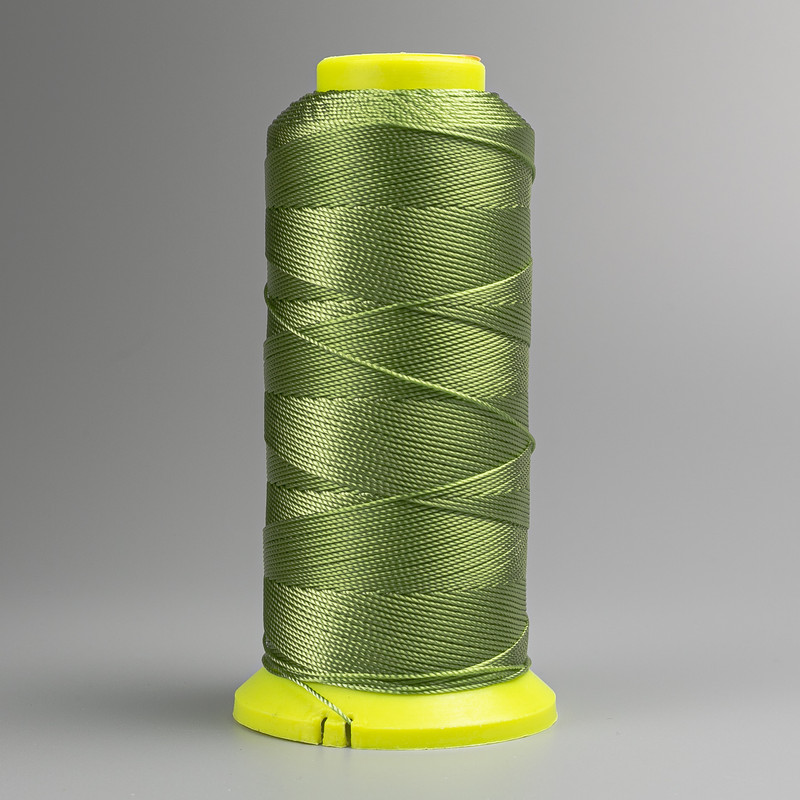 Olive Thread Bobbin, 0.9mm Diameter Nylon Cord for Craft, 300m