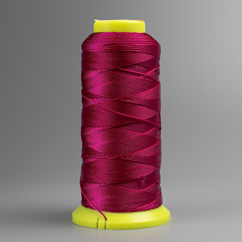 Nylon Thread Bobbin Raspberry, 0.9mm Diameter, for Crafts, 300m