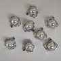 Crown Pendant Finding "Silver" with Bead, Diameter 18mm, Length 17mm, Diameter 1.5mm, Pack of 7 pcs (+/-)