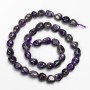 Amethyst Stone Tumbled Beads, diameter 9x10mm+/-, length 40cm+