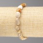 Fossilised Coral Tumbled Bead Bracelet, diameter 7x10mm+/-, on elastic band, length 18cm+