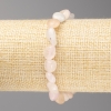 Natural Morganite Stone Bracelet, Tumbled, Diameter 8x10mm+/-, on Elastic, Length 18cm+