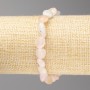Natural Morganite Stone Bracelet, Tumbled, Diameter 8x10mm+/-, on Elastic, Length 18cm+