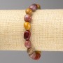 Mookaite Jasper Stone Bracelet, Tumbled, Diameter 8x10mm+/-, on Elastic, Length 18cm+