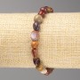 Mookaite Jasper Stone Bracelet, Tumbled, Diameter 7x8mm+/-, on Elastic, Length 18cm+