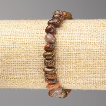 Assorted Jasper Stone Bracelet, Tumbled, Diameter 8x10mm+/-, on Elastic, Length 18cm+