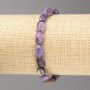 Charoite Stone Bracelet, Tumbled, Diameter 8x12mm+/-, on Elastic, Length 18cm+