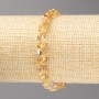 Citrine Stone Bracelet, Tumbled, Diameter 7x7mm+/-, on Elastic, Length 18cm+